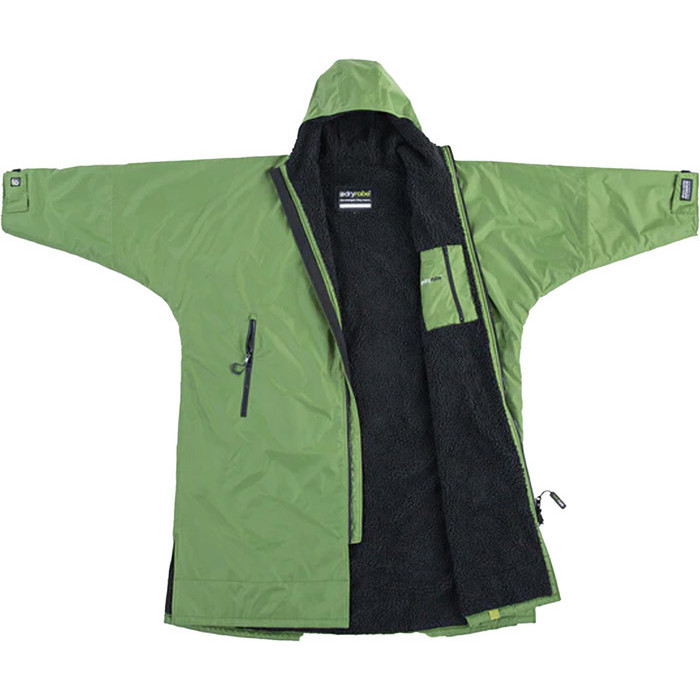 Dryrobe Vorauszahlung Lang Ã„rmel Ã„ndern Kleid V3 DR104V3 - Dunkel GrÃ¼n / Black